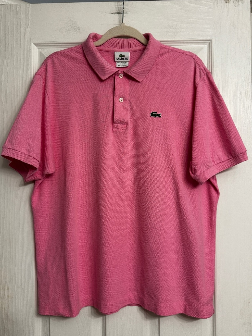 Men's Lacoste Pink Shortsleeve Polo Shirt
